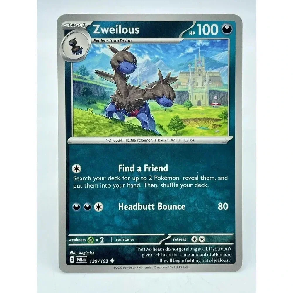 Zweilous 139/193 S&V:‎ Paldea Evolved Non-Holo Pokémon TCG Mint Unplayed